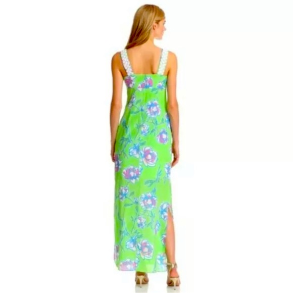Lilly Pulitzer Dresses Lilly Pulitzer Harwin Maxi Silk Green Dress